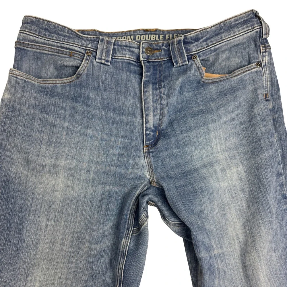 Duluth Trading Ballroom Double Flex Jeans Mens 36x32 Light Wash Standard Fit